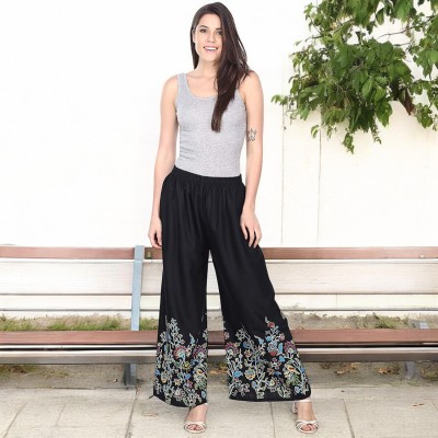 Synthify Flared Women Multicolor Trousers