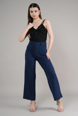 NEYSA Regular Fit Women Dark Blue Trousers