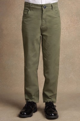 One Friday Regular Fit Baby Boys Green Trousers