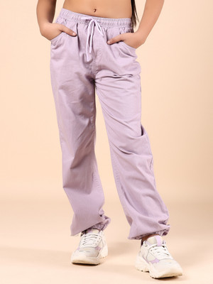 V-MART Regular Fit Girls Purple Trousers