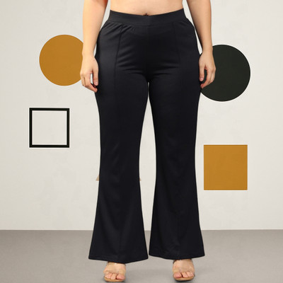 Trouserwala Loose Fit Women Black Trousers