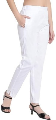 BLUE STAR SHARK Regular Fit Women White Trousers