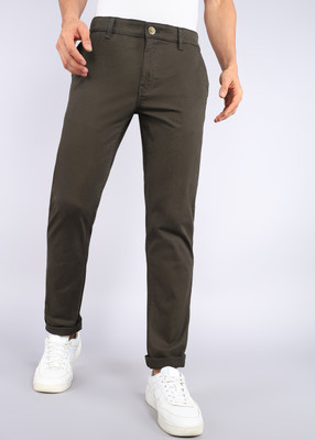 WROGN Slim Fit Men Brown Trousers