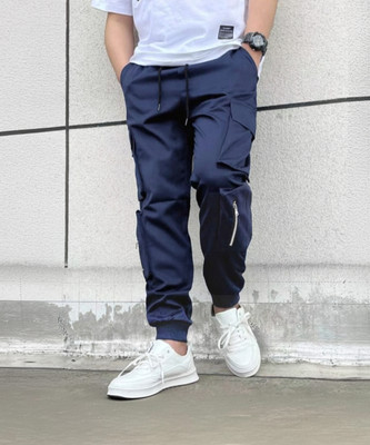 ERENCHINO Regular Fit Men Blue Trousers
