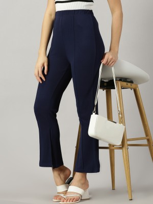 AUSK Skinny Fit Women Blue Trousers