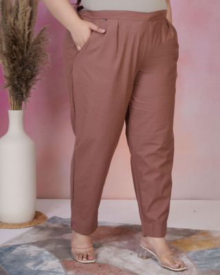 Anmi Regular Fit Women Brown Trousers