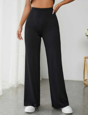 Broadstar Regular Fit Women Black Trousers