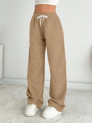 Rajovati Comfort Fit Women Cream Trousers