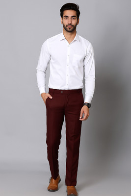 Trenz Fashion Regular Fit Men Maroon Trousers