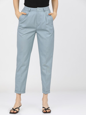 Tokyo Talkies Regular Fit Women Blue Trousers