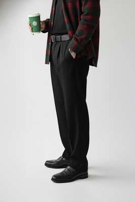 LOOM FASHION Regular Fit Men Brown Trousers