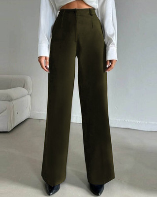 Toochki Relaxed Women Dark Green Trousers