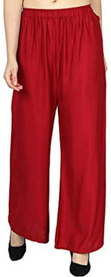 Shubhik Regular Fit Women Red Trousers