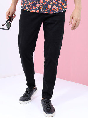 HIGHLANDER Tapered Men Black Trousers