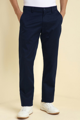 Allen Solly Regular Fit Men Dark Blue Trousers