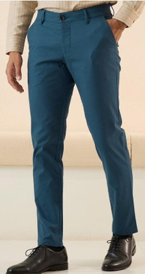 SREY Slim Fit Men Dark Green Trousers
