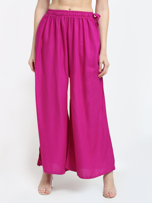 TAG-7 Flared Women Pink Trousers