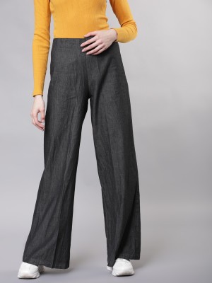 Tokyo Talkies Regular Fit Women Grey Trousers