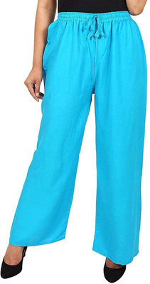 HouseOfCommon Relaxed Women Light Blue Trousers