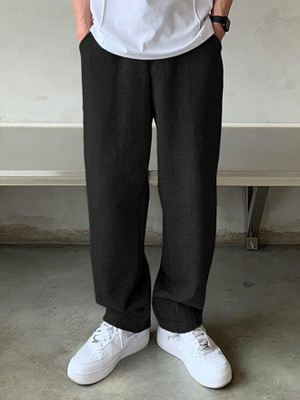 IMSA MODA Solid Men Black Track Pants