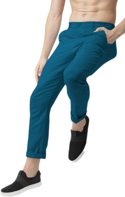 Vamdev Hub Regular Fit Men Blue Trousers