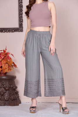 Vivika Flared Women Grey Trousers