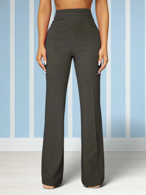 Squadfashion Loose Fit Women Grey Trousers