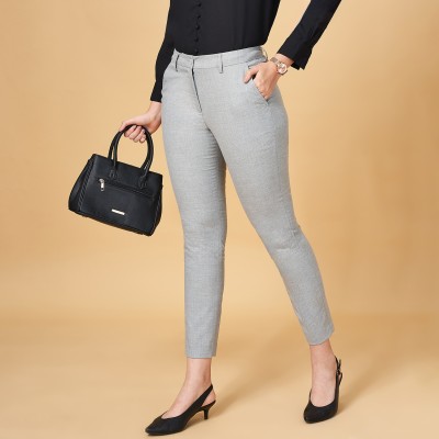 Annabelle by Pantaloons Regular Fit Women Grey Trousers