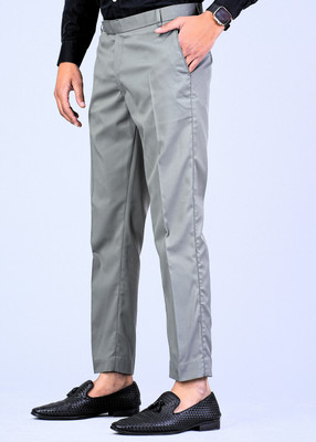 Tanip Regular Fit Men Grey Trousers