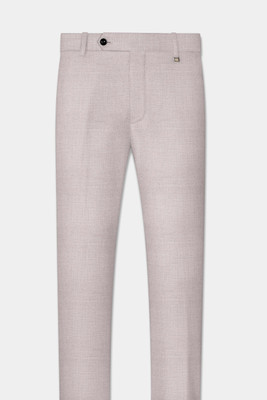 french crown Regular Fit Men Cream Trousers