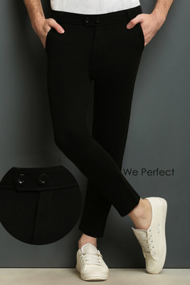 We Perfect Trouser Slim Fit Men Black Trousers