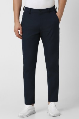 VAN HEUSEN Slim Fit Men Blue Trousers