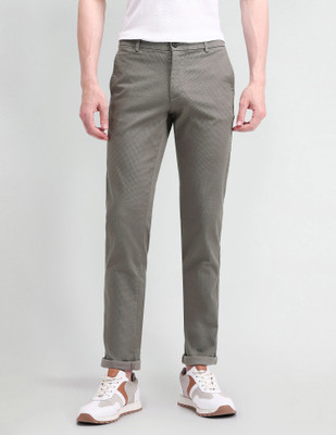 Arrow Sport Slim Fit Men Grey Trousers