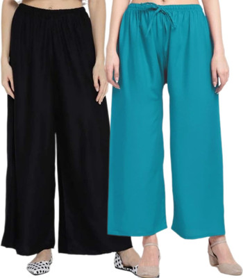 VESTMENT Regular Fit Women Black, Dark Blue Trousers