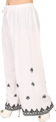 BINISHH Regular Fit Women White Trousers