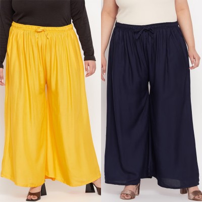 Ramadyers Flared Women Yellow, Blue Trousers