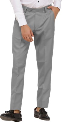 LAHSUAK Regular Fit Men Grey Trousers