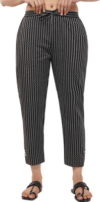 ADNANCOLLECTION Regular Fit Women Black Trousers