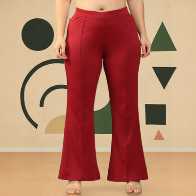 Squadfashion Loose Fit Women Maroon Trousers