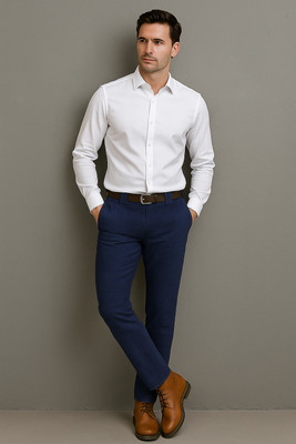 The Stanch Relaxed Men Blue Trousers