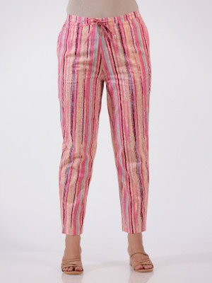 Aramya Comfort Fit Women Multicolor Trousers