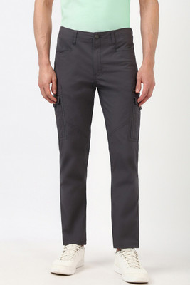 PETER ENGLAND Regular Fit Men Grey Trousers
