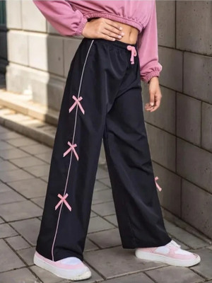 saanvi collection Regular Fit Women Black Trousers