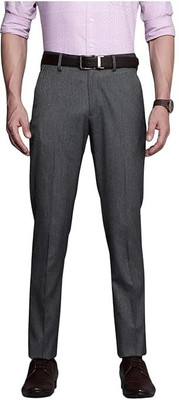 CLITHS Slim Fit Men Grey Trousers