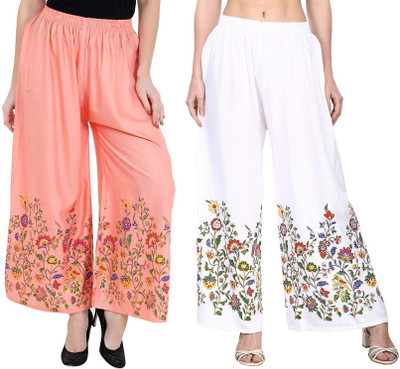 AFFLEON Flared Women Multicolor Trousers