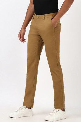 PETER ENGLAND Slim Fit Men Green Trousers