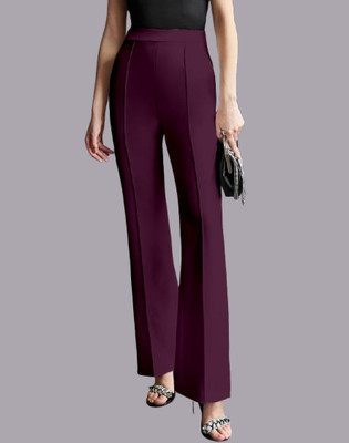 HouseOfCommon Regular Fit Women Purple Trousers