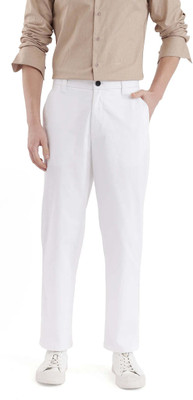 RARE RABBIT Straight Fit Men White Trousers