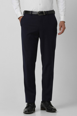 VAN HEUSEN Slim Fit Men Blue Trousers