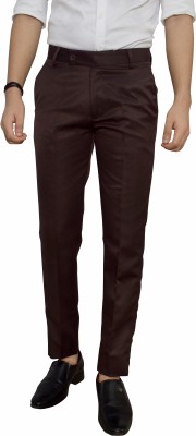 Kundan Slim Fit Men Brown Trousers